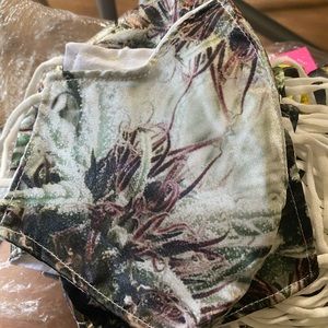 Monochrome Facemask and Ponytail Holder